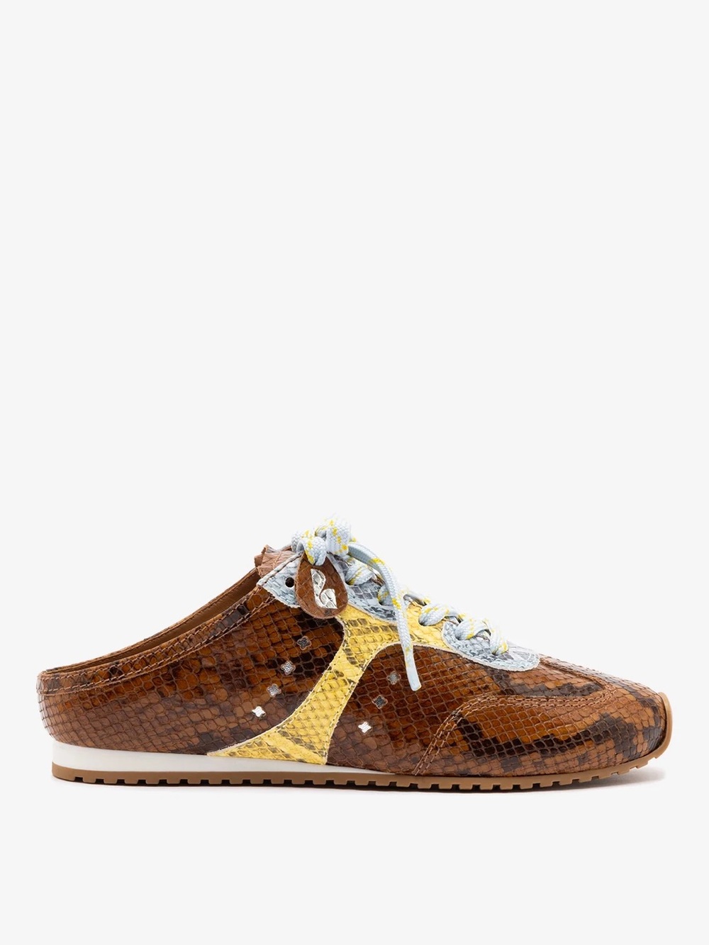 Larroude Stella Mule In Python Printed Leather